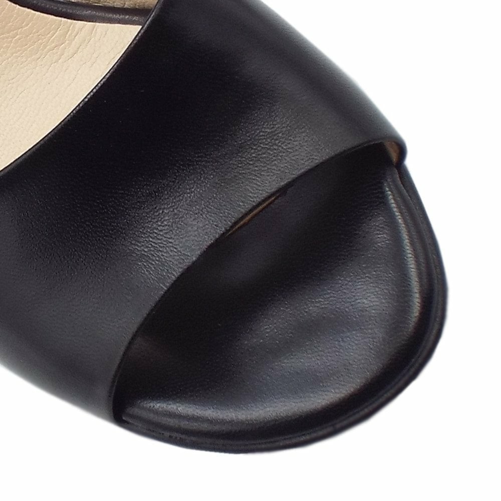 Women's Peter Kaiser Beate Pk 60mm Open Toe Open Side Pumps Black | 065439-RYF