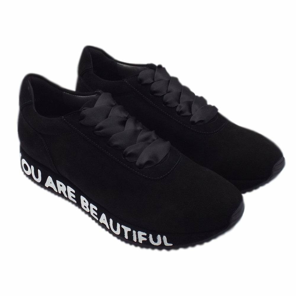 Women's Peter Kaiser Felisa Shoes Sneakers Black | 605821-UWI