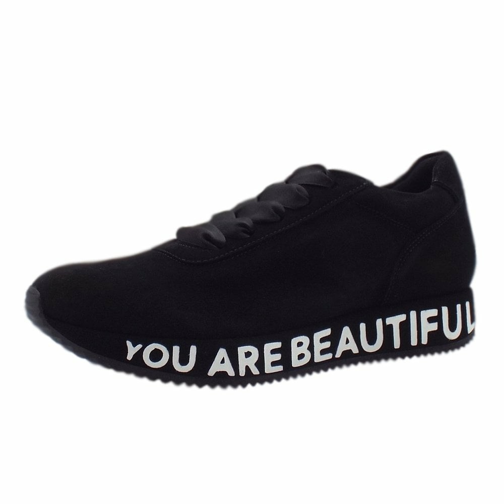 Women\'s Peter Kaiser Felisa Shoes Sneakers Black | 605821-UWI