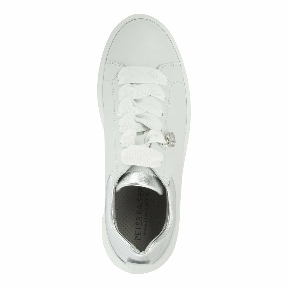 Women's Peter Kaiser Flora P Kaiser Casual Shoe Sneakers White Silver | 342785-SBI
