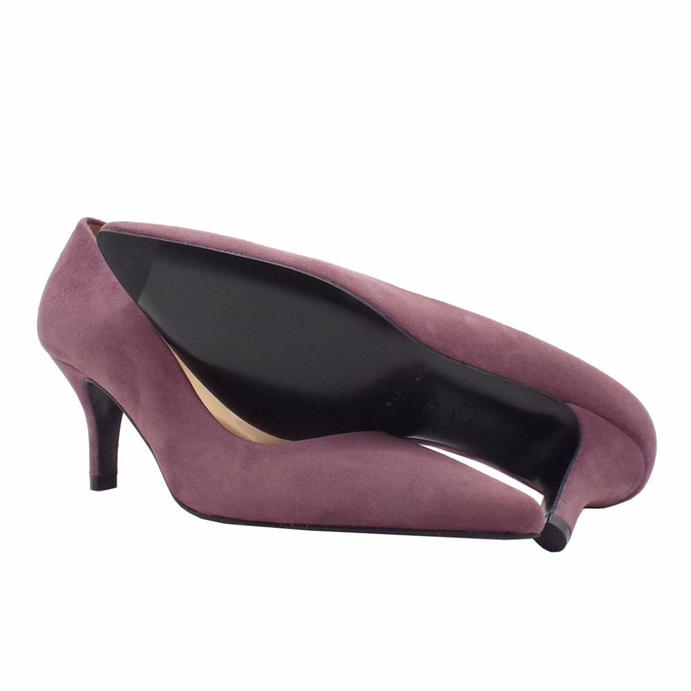 Women's Peter Kaiser Janella Classic Mid Heel Court Shoe Pumps Purple | 108932-QVU