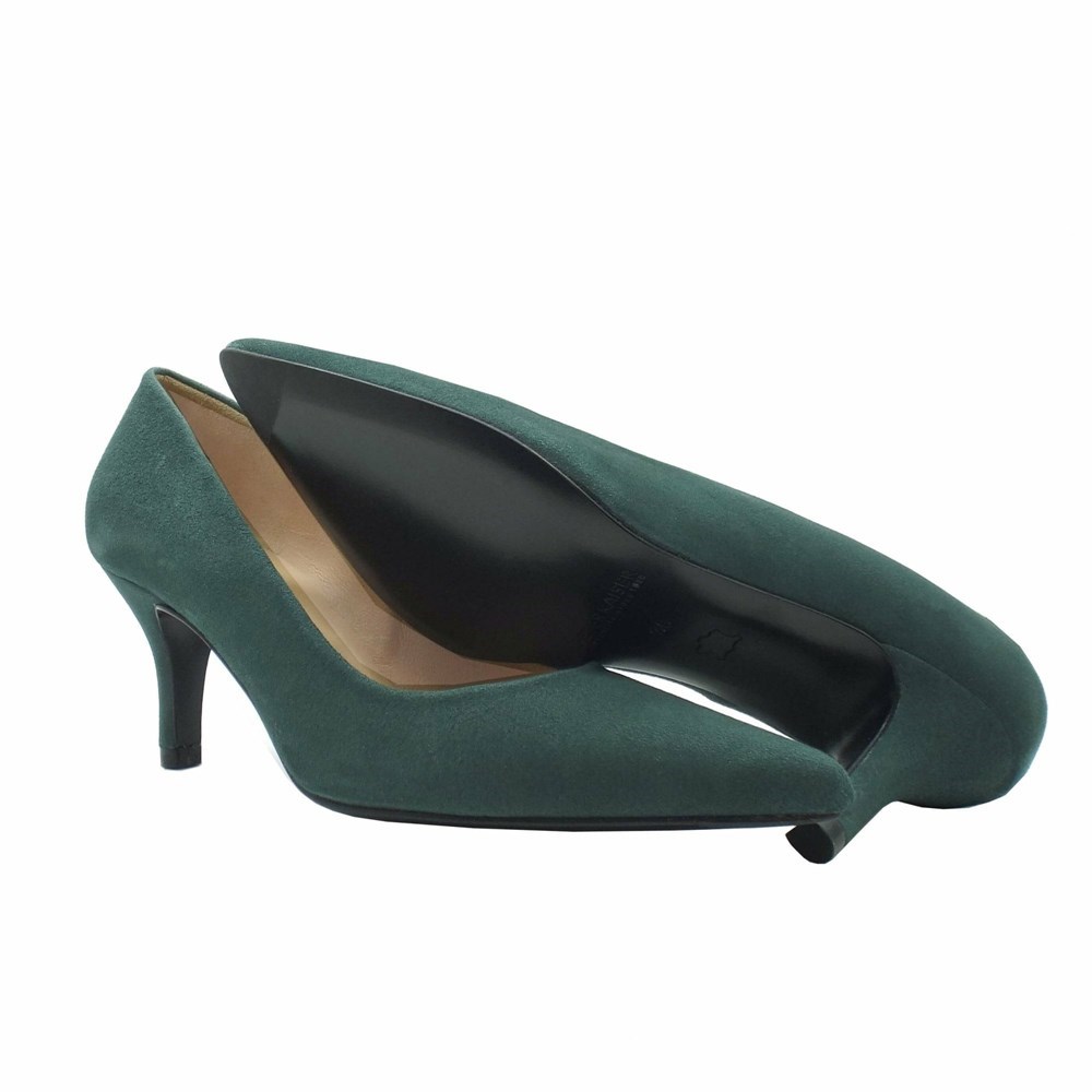 Women's Peter Kaiser Janella Classic Mid Heel Court Shoe Pumps dark green | 582407-ZAP