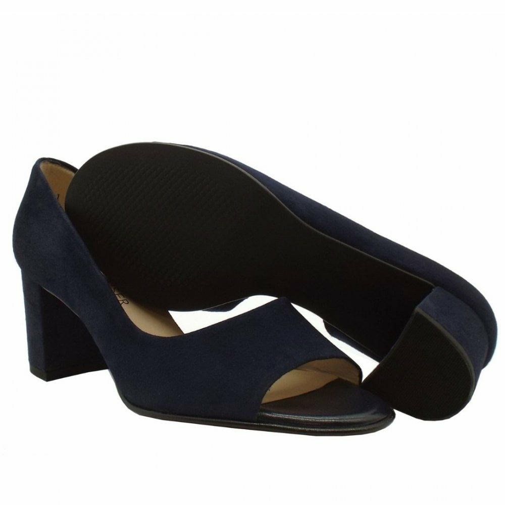 Women's Peter Kaiser Jasmin Open Toe Court Shoe Pumps Navy | 264753-UAZ