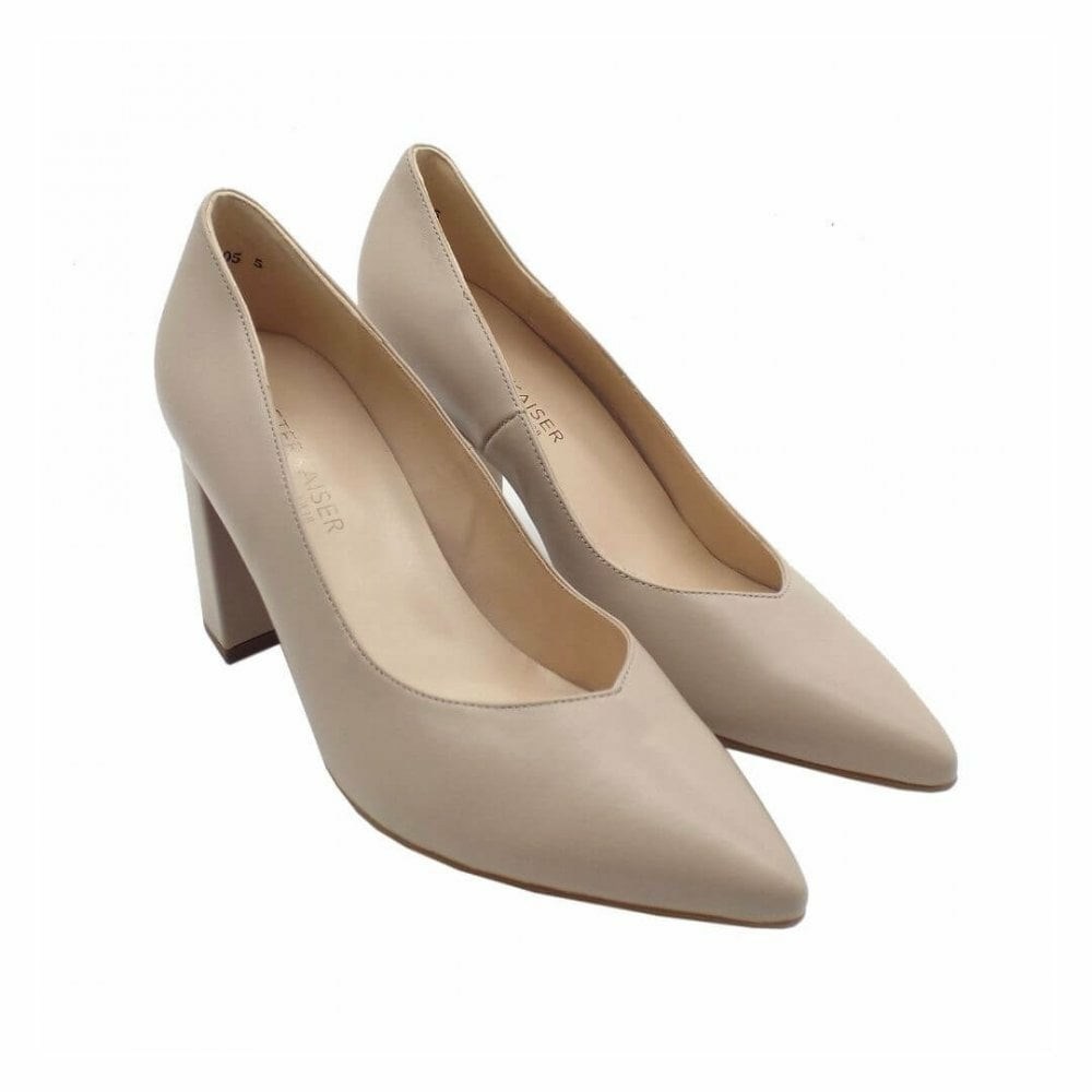 Women's Peter Kaiser Lynsey Block Heel Court Shoe Pumps Brown | 584390-EPC