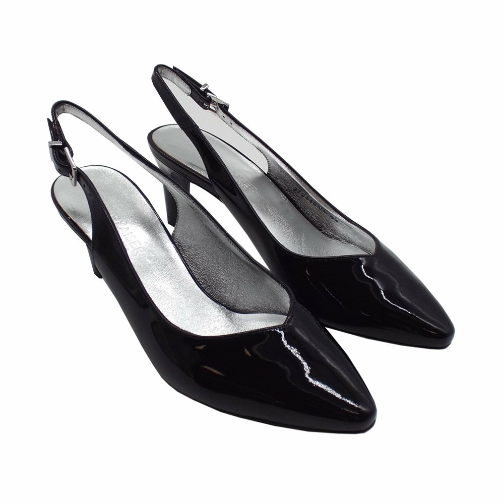 Women's Peter Kaiser Medana Dressy Mid Heel Slingback Pumps Black | 453186-AYD