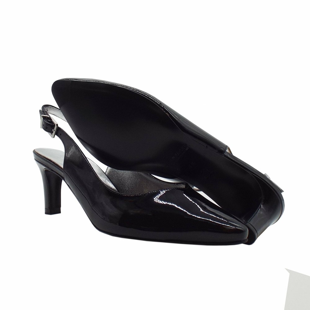 Women's Peter Kaiser Medana Dressy Mid Heel Slingback Pumps Black | 453186-AYD