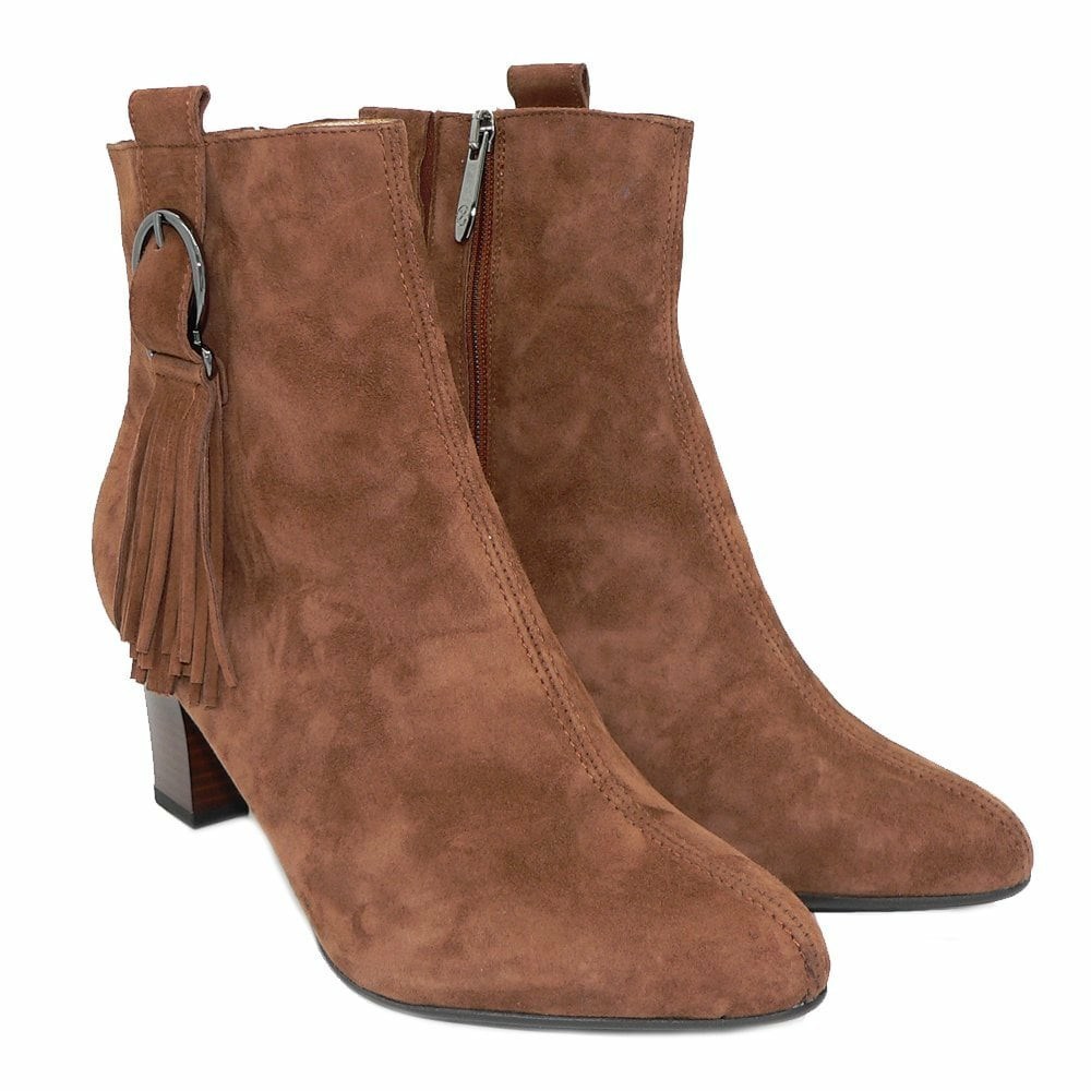 Women's Peter Kaiser Monic 90 673 121 Pk Tassel Boot Ankle Boots Brown | 052693-AGM