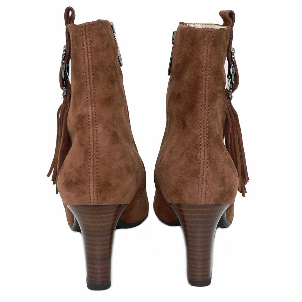 Women's Peter Kaiser Monic 90 673 121 Pk Tassel Boot Ankle Boots Brown | 052693-AGM