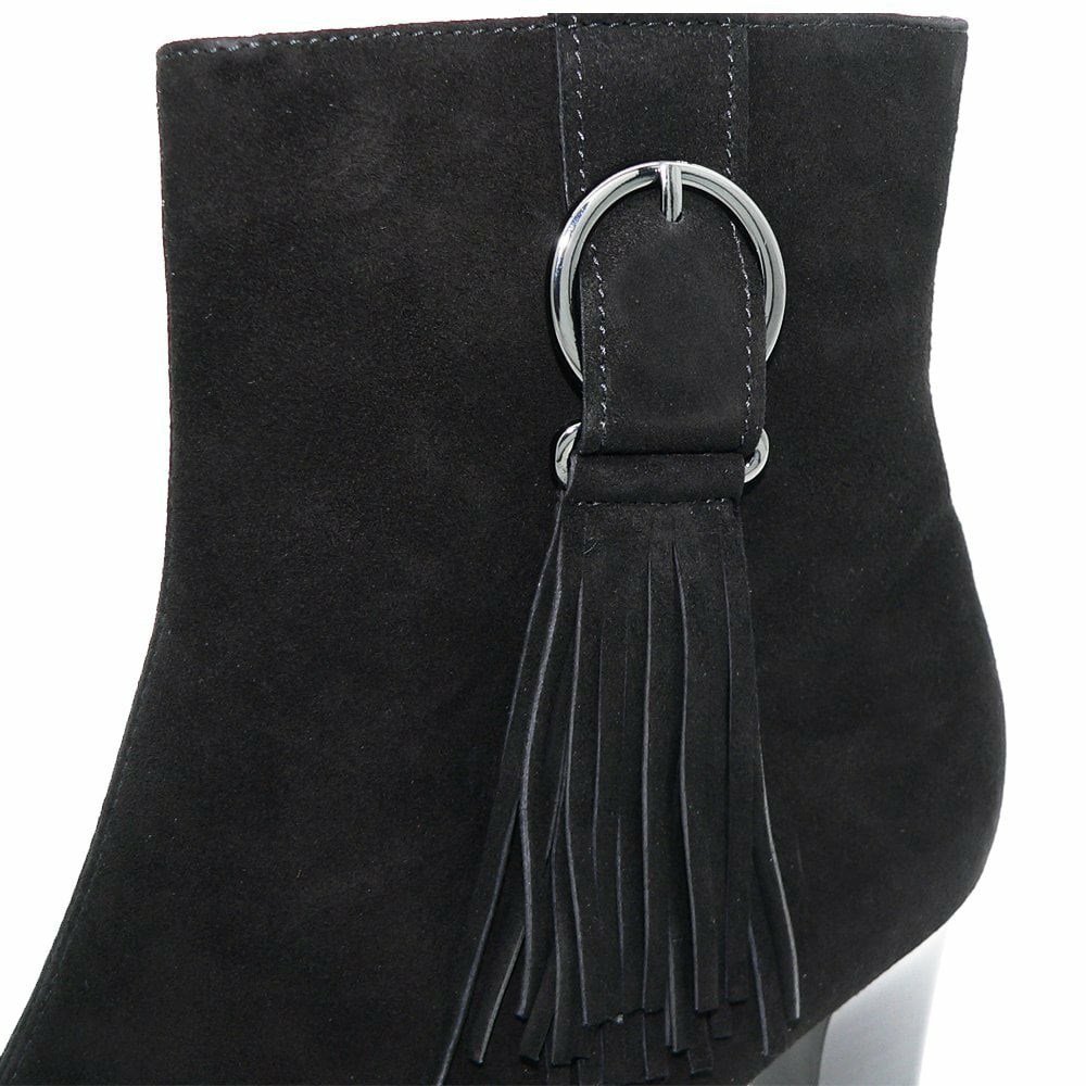 Women's Peter Kaiser Monic 90 673 240 Pk 65mm Tassel Boot Ankle Boots Black | 906182-KXS