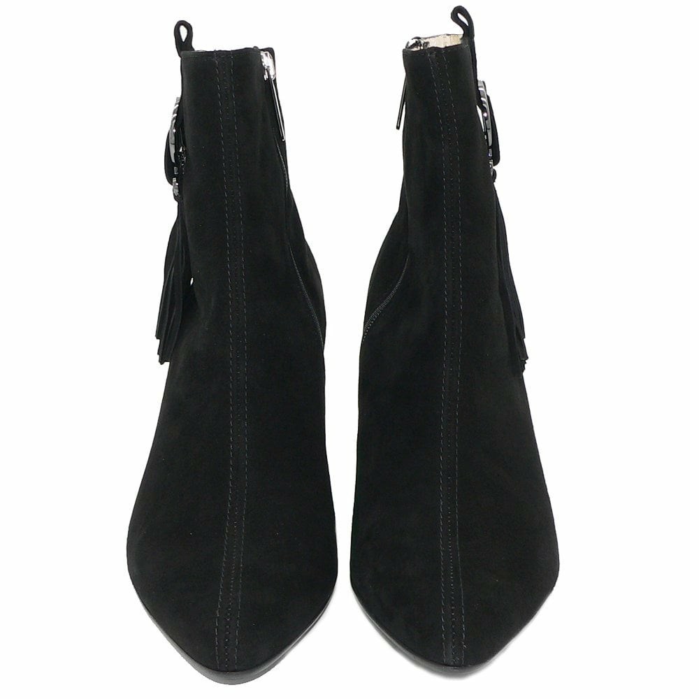 Women's Peter Kaiser Monic 90 673 240 Pk 65mm Tassel Boot Ankle Boots Black | 906182-KXS