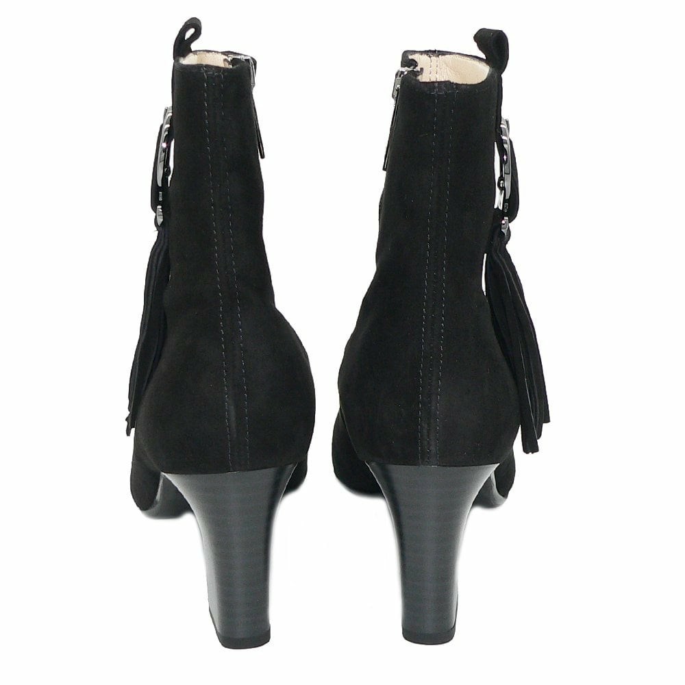 Women's Peter Kaiser Monic 90 673 240 Pk 65mm Tassel Boot Ankle Boots Black | 906182-KXS