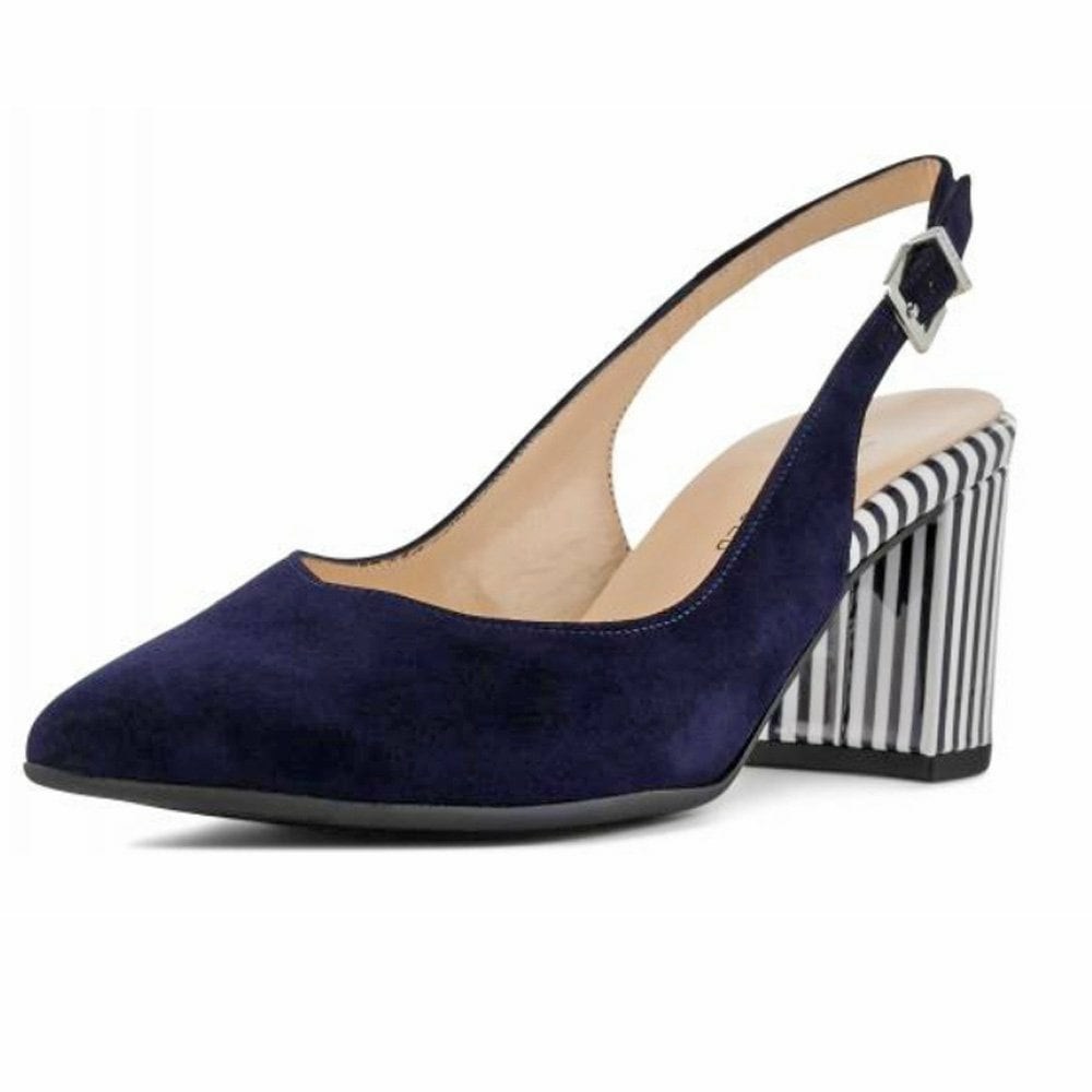 Women\'s Peter Kaiser Nexy 67 503 687 Pkaiser 60mm Sling Pumps Navy | 589460-GLS