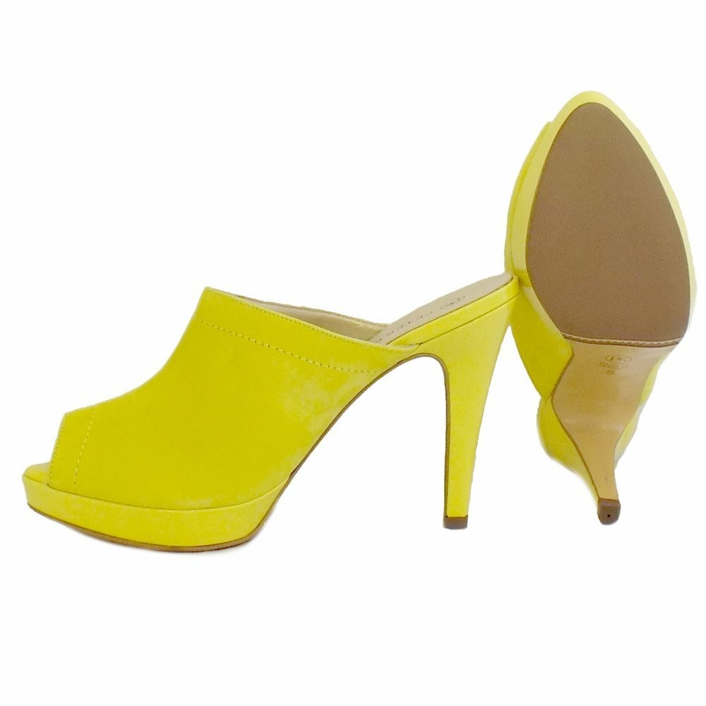 Women's Peter Kaiser Palia Slip On Mule Sandals Yellow | 167508-JLS