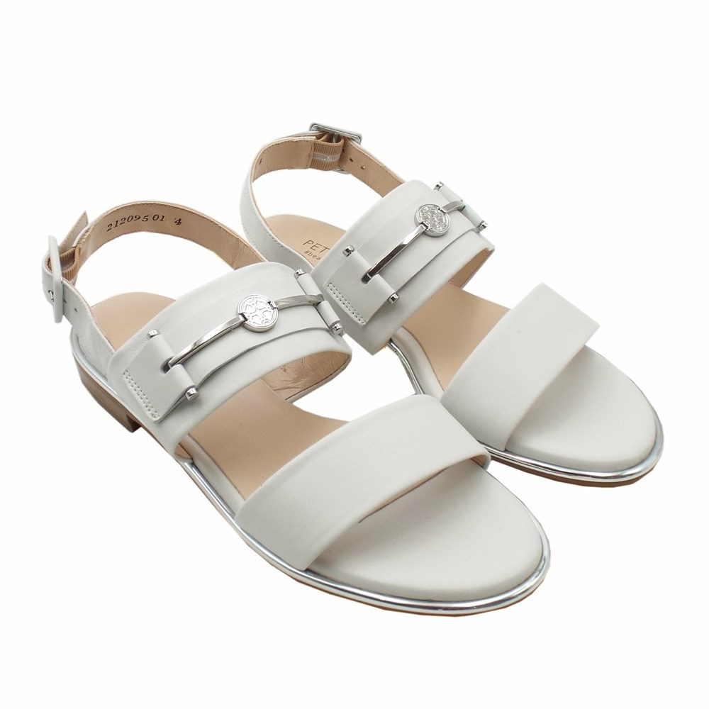 Women's Peter Kaiser Runa Pk 15mm Open Sandals White | 473025-SHP