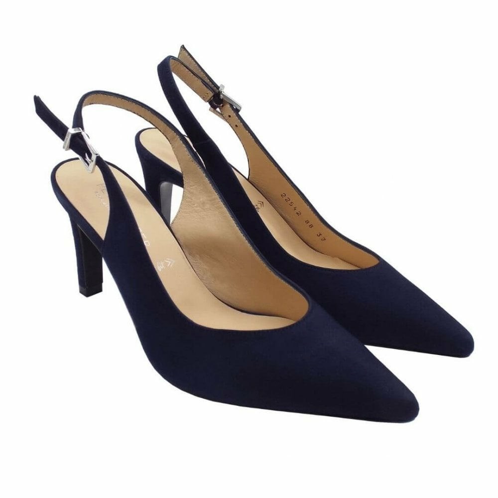 Women's Peter Kaiser Thyra-pe Dressy Wide Fit Slingback Pumps Navy | 427058-BXY