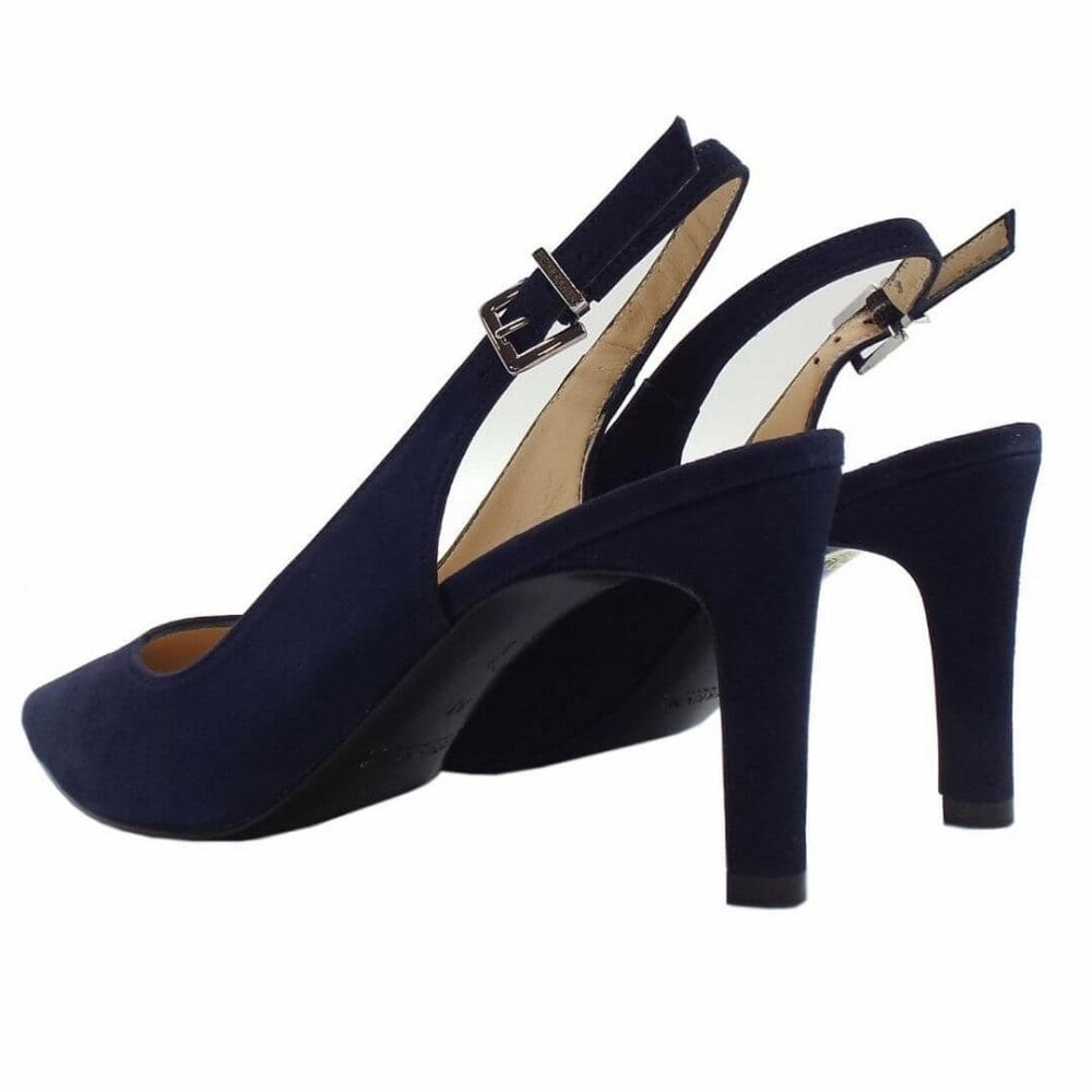 Women's Peter Kaiser Thyra-pe Dressy Wide Fit Slingback Pumps Navy | 427058-BXY