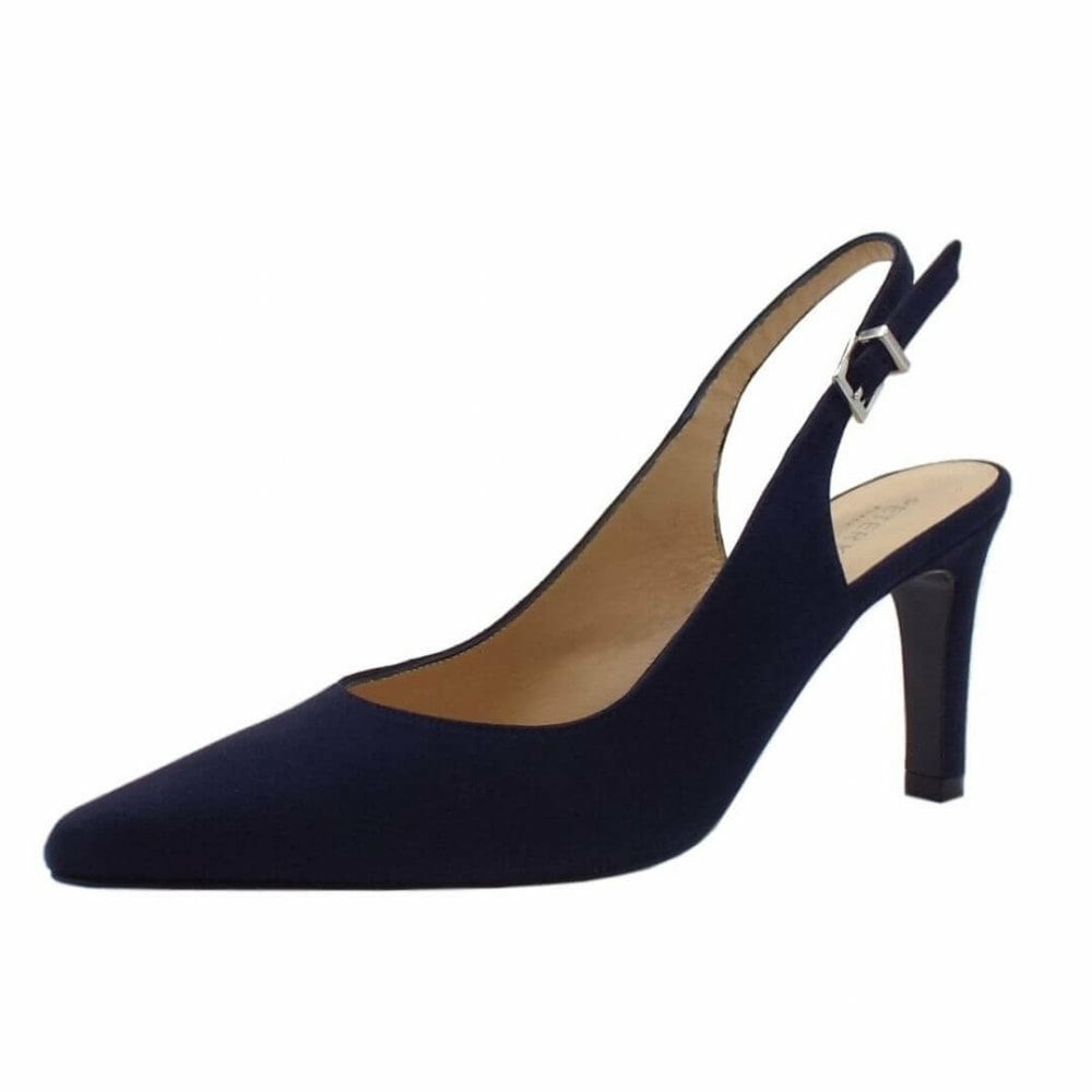 Women\'s Peter Kaiser Thyra-pe Dressy Wide Fit Slingback Pumps Navy | 427058-BXY