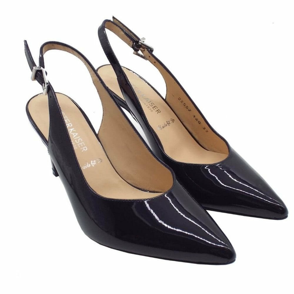 Women's Peter Kaiser Thyra-pe Dressy Wide Fit Slingback Pumps Navy | 859430-QWZ