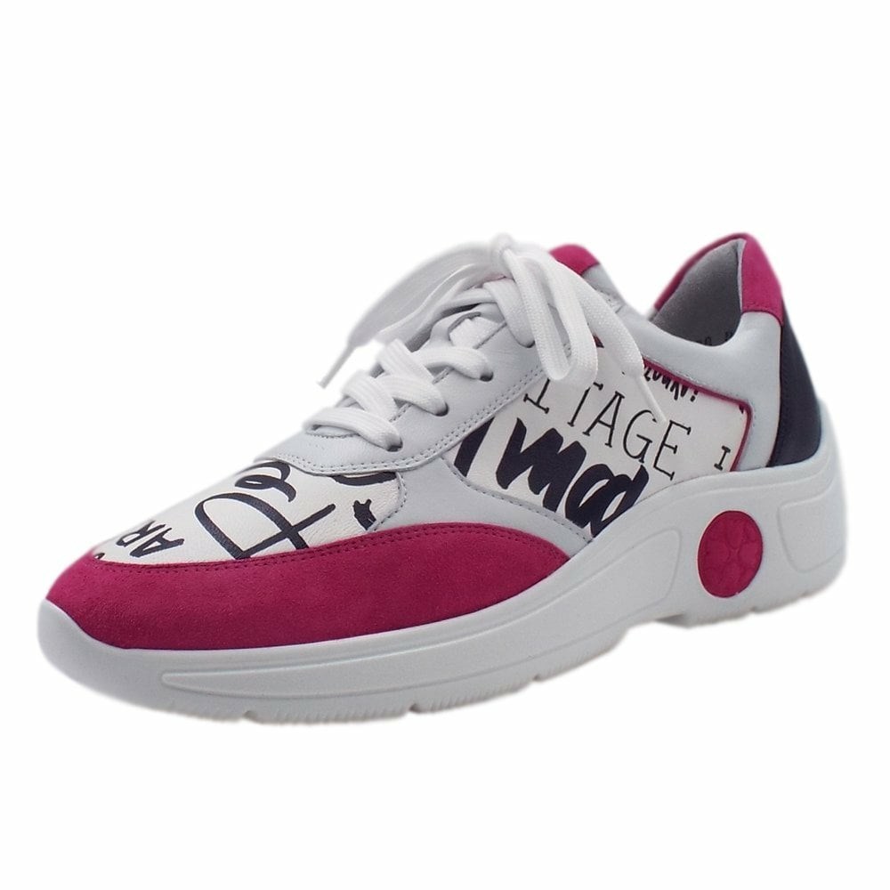 Women\'s Peter Kaiser Viana 27 517 821 Sneaks Sneakers White / red | 508634-DNV