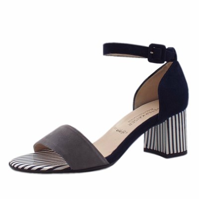 Women's Peter Kaiser Florentine 60mm Ankle Strap Sandal Pumps Black | 416709-MFE