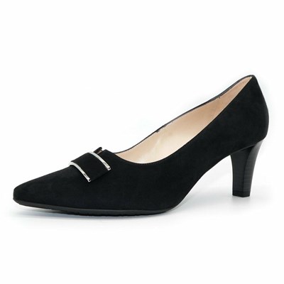 Women's Peter Kaiser Mary Heel Court Shoe Pumps Black | 258196-YWN