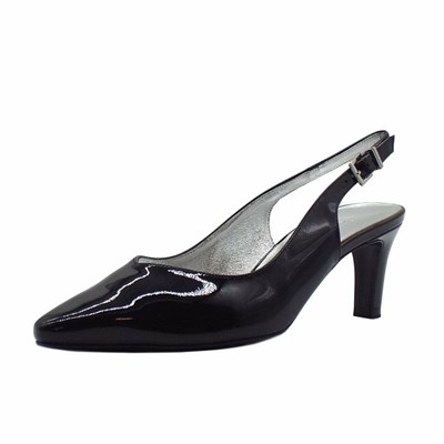 Women's Peter Kaiser Medana Dressy Mid Heel Slingback Pumps Black | 453186-AYD